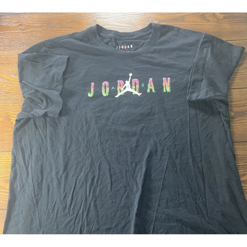 Air Jordan Shirt Mens 2XL XXL Black Jump Man Flight Basketball (363277-00A)